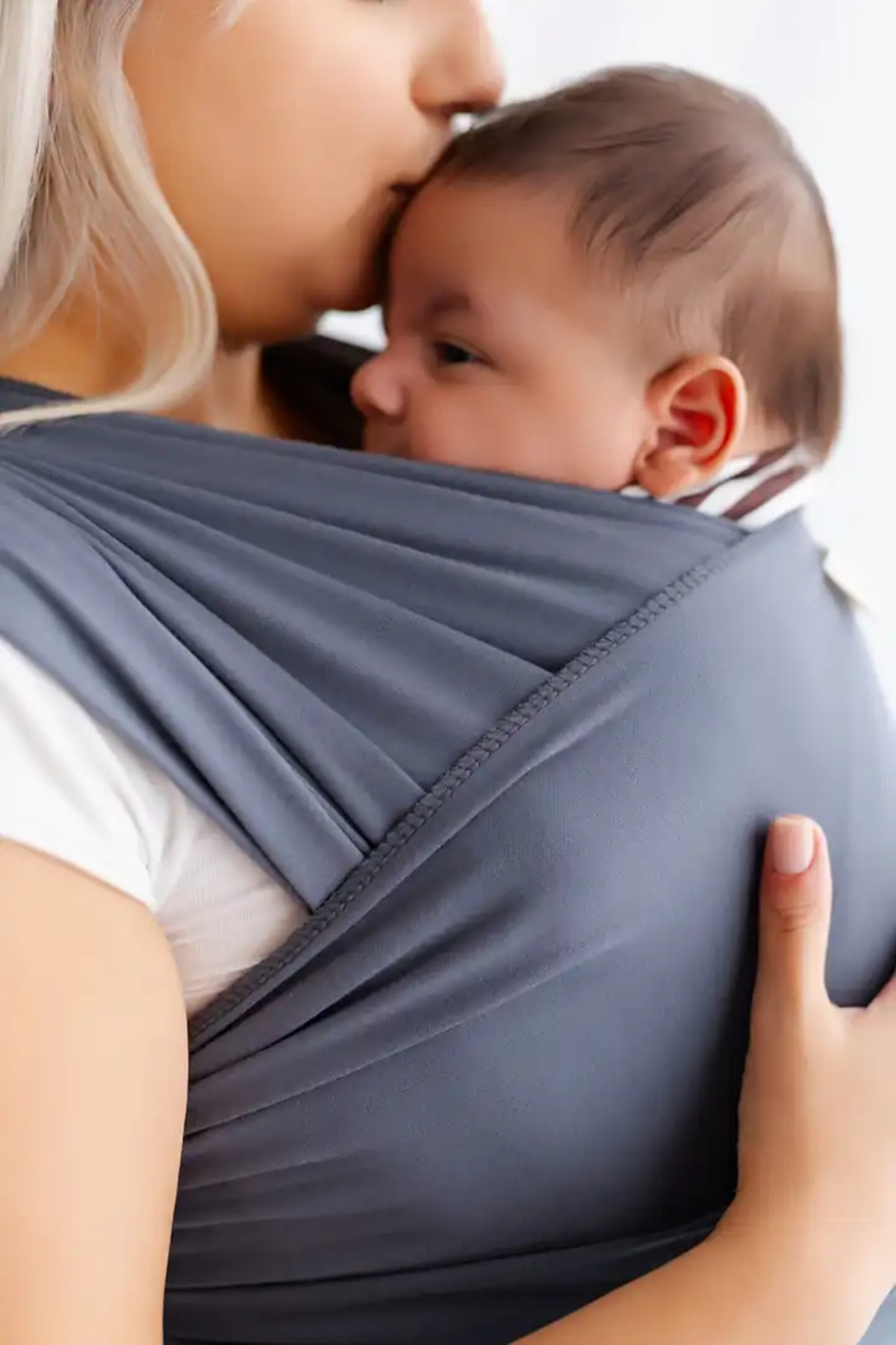 tinytrek Pamuklu Esnek Wrap Sling- Bebek Taşıma Şalı-Bebeklere Uygun Premium Kumaş fotoğrafı 3 (önizleme)