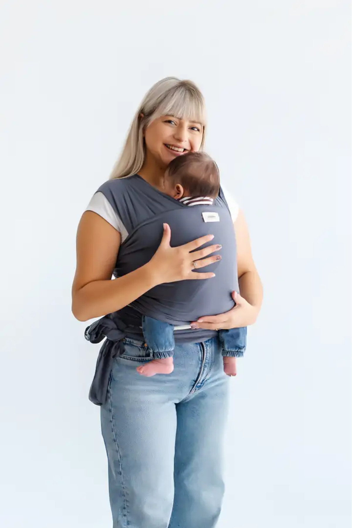 tinytrek Pamuklu Esnek Wrap Sling- Bebek Taşıma Şalı-Bebeklere Uygun Premium Kumaş fotoğrafı 7 (önizleme)