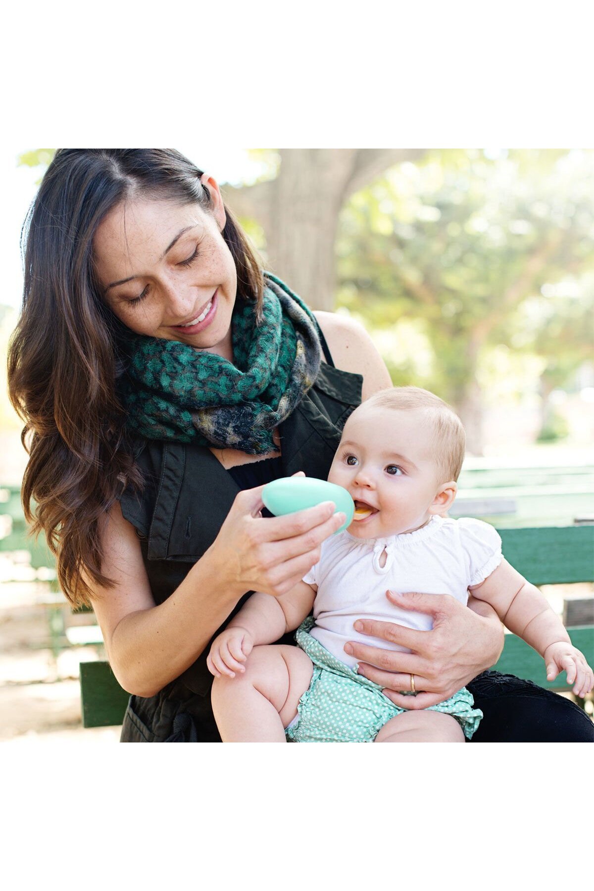 Tbn11419 بون - قاشق غذاخوری سیلیکونی اسکوارت سبز