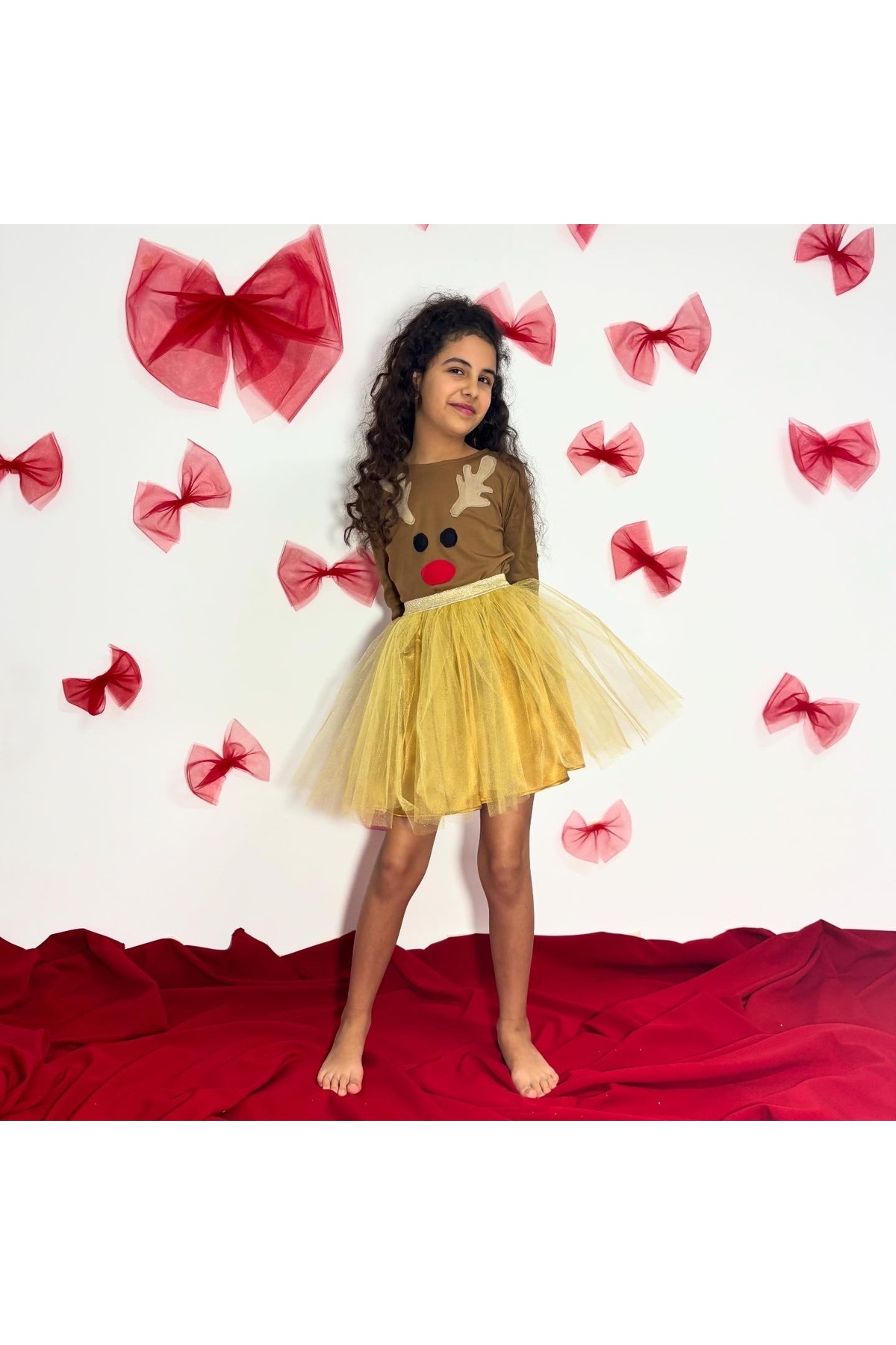 Dimmel Costume Geyik Kız Çocuk Kostüm Yılbaşı