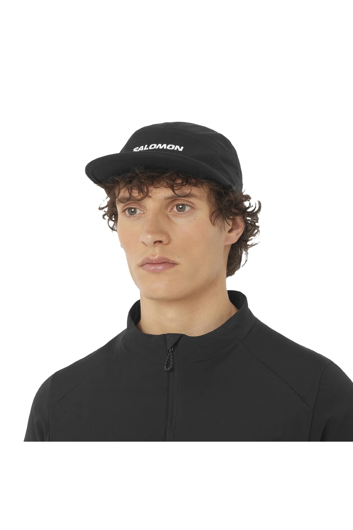 سالومون کلاه مشکی یونیسکس طرح لوگو 5 پنلی LC2681800
