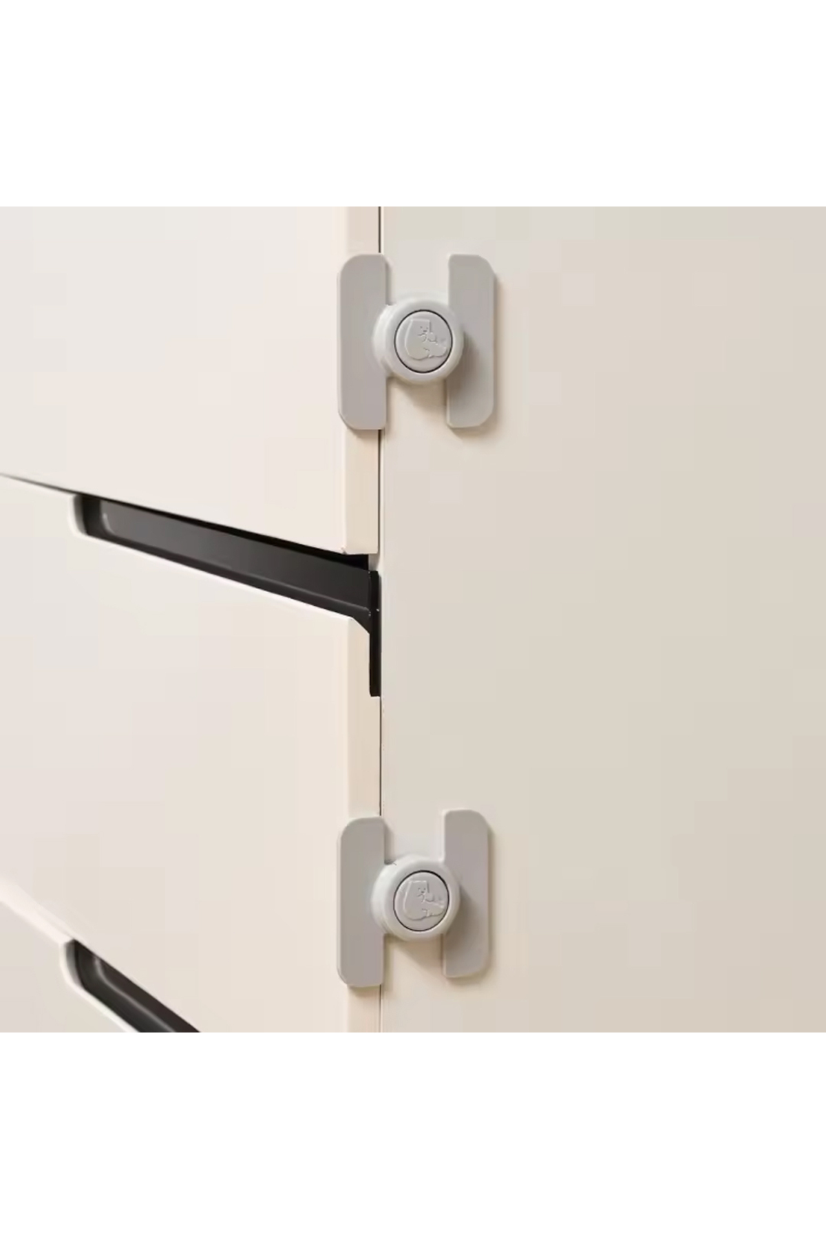 usin Düğmeli Tip Yapışkanlı Dolap Çekmece Buzdolabı Kilidi Bebek Çoçuk Koruruyucu Kilit Renk Asorti fotoğrafı 3 (önizleme)