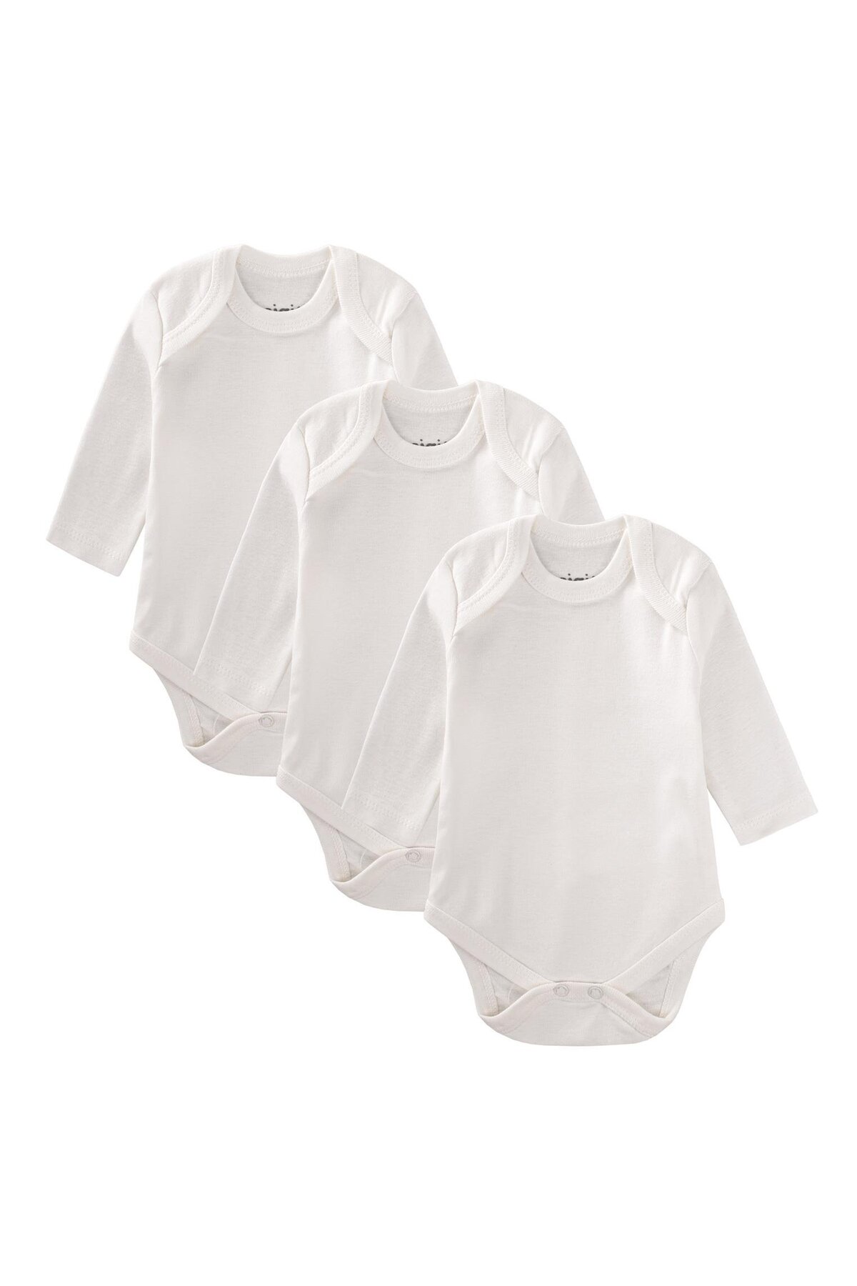 Cigit Triple Long Sleeve Bodysuit 0-3 Years Old White