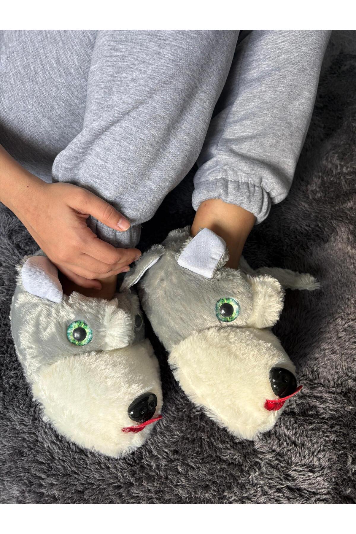 MODA Yumuşak Taban Sevimli Köpek Panduf görsel 2
