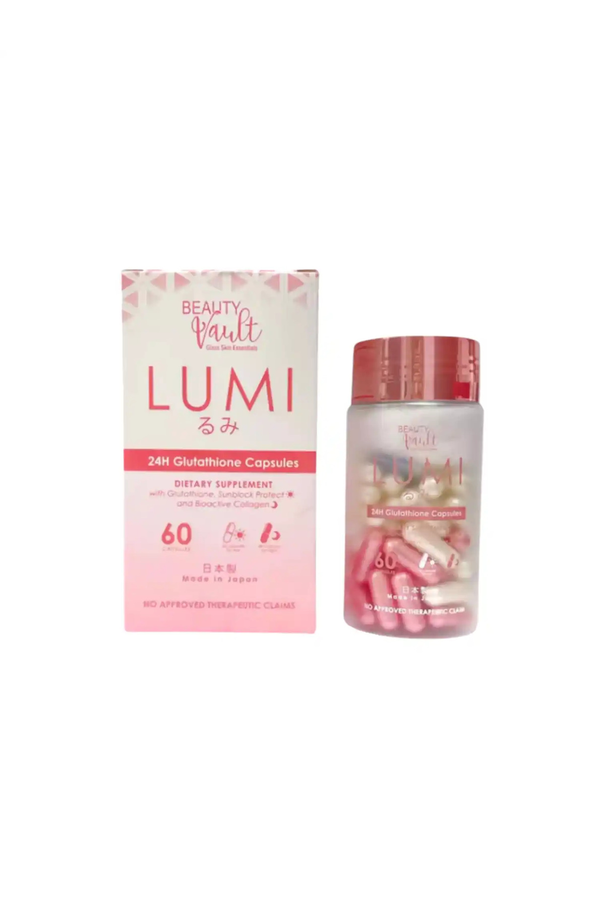 Beauty Vault Lumi 24 Hour Glutathione Capsules Dietary Supplement 60 caps- Trendyol Beauty Vault Lumi 24 Hour Glutathione Capsules Dietary Supplement 60 caps- Trendyol