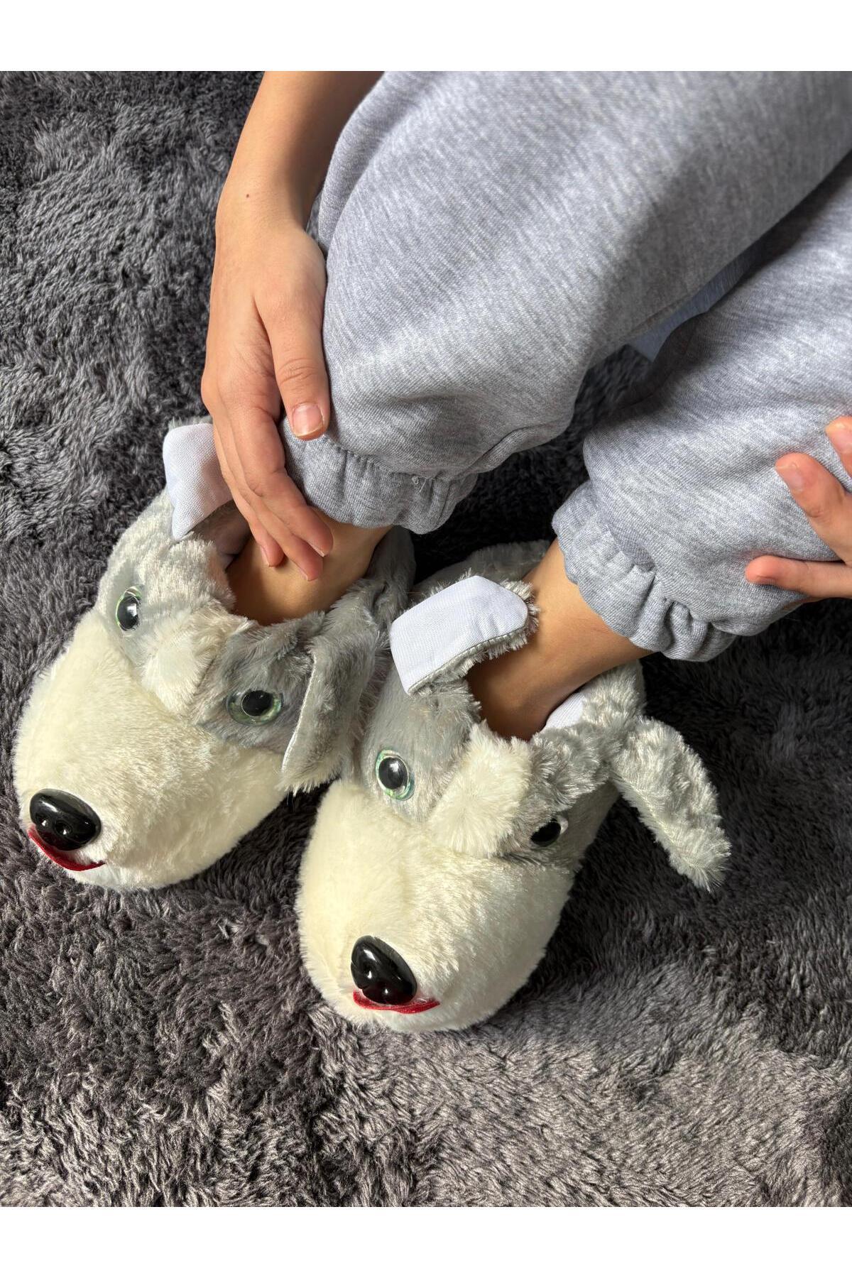 MODA Yumuşak Taban Sevimli Köpek Panduf görsel 4