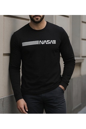 Queene Dreams Erkek Uzun Kollu Bisiklet Yaka Viskon Sweat