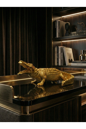 arkt Kroko Gold Timsah Obje