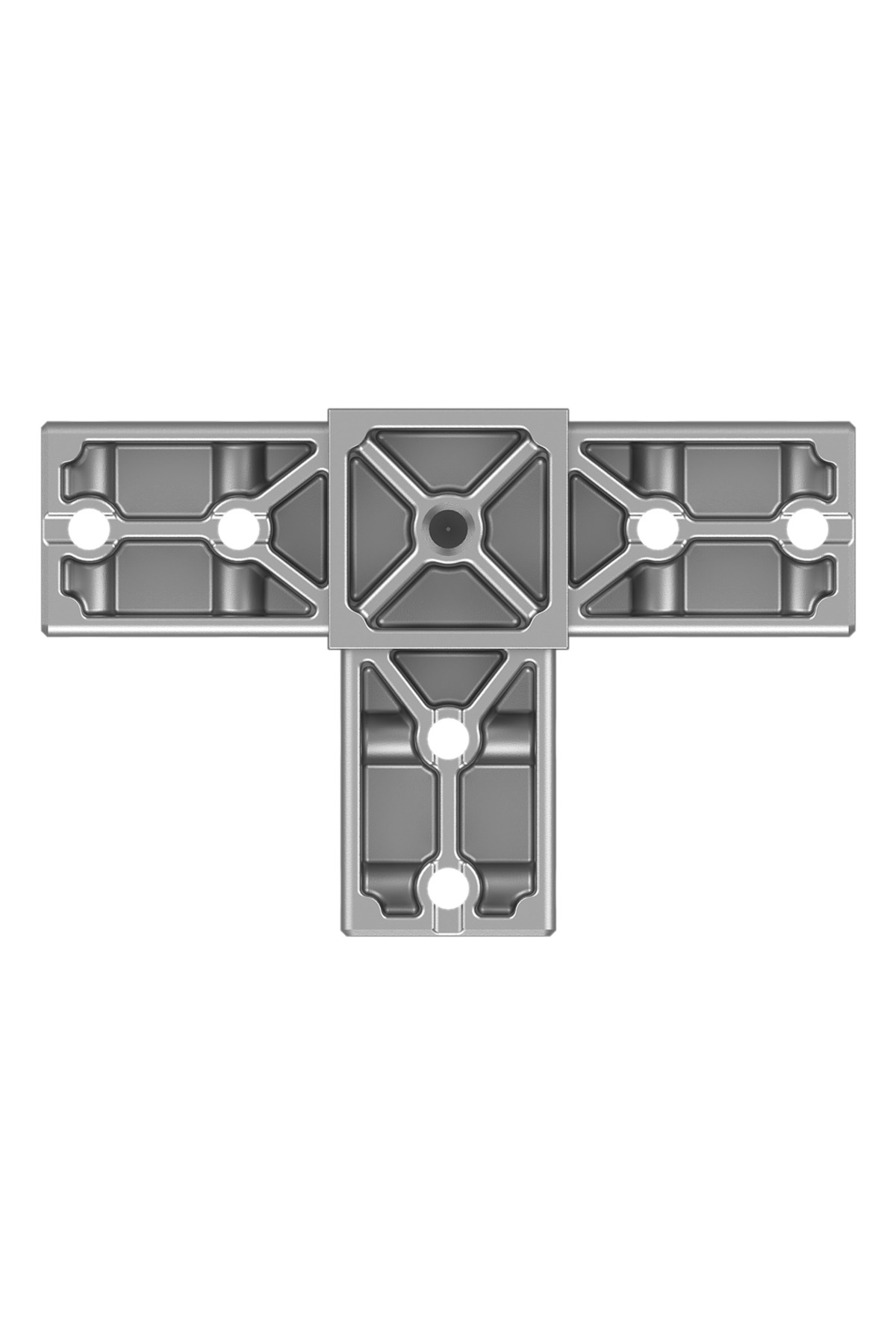 okifix 40x40 mm Kutu Profillerle Uyumlu Üç Yollu T Konektör