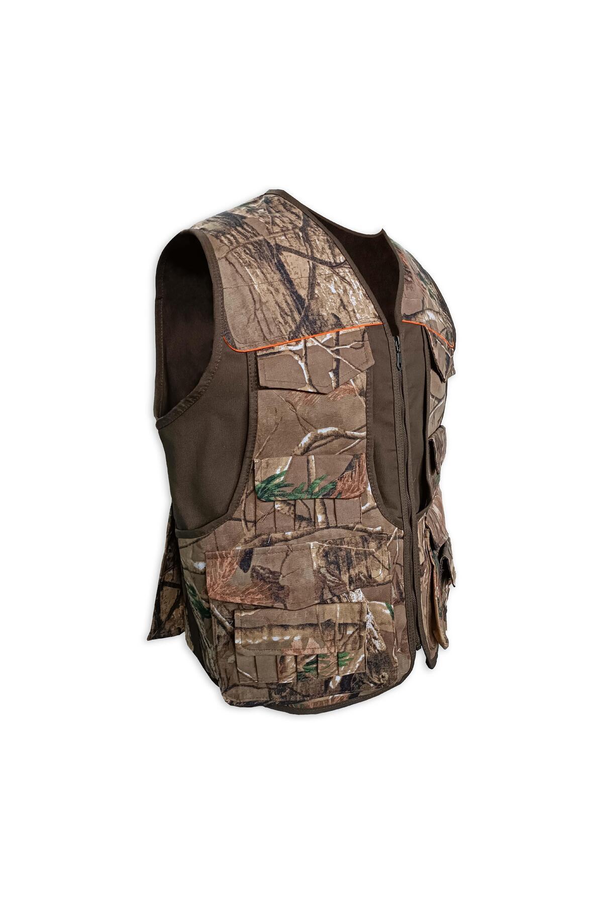 SAVEX Kahve Meşe Desen Avcı Yeleği (27168)