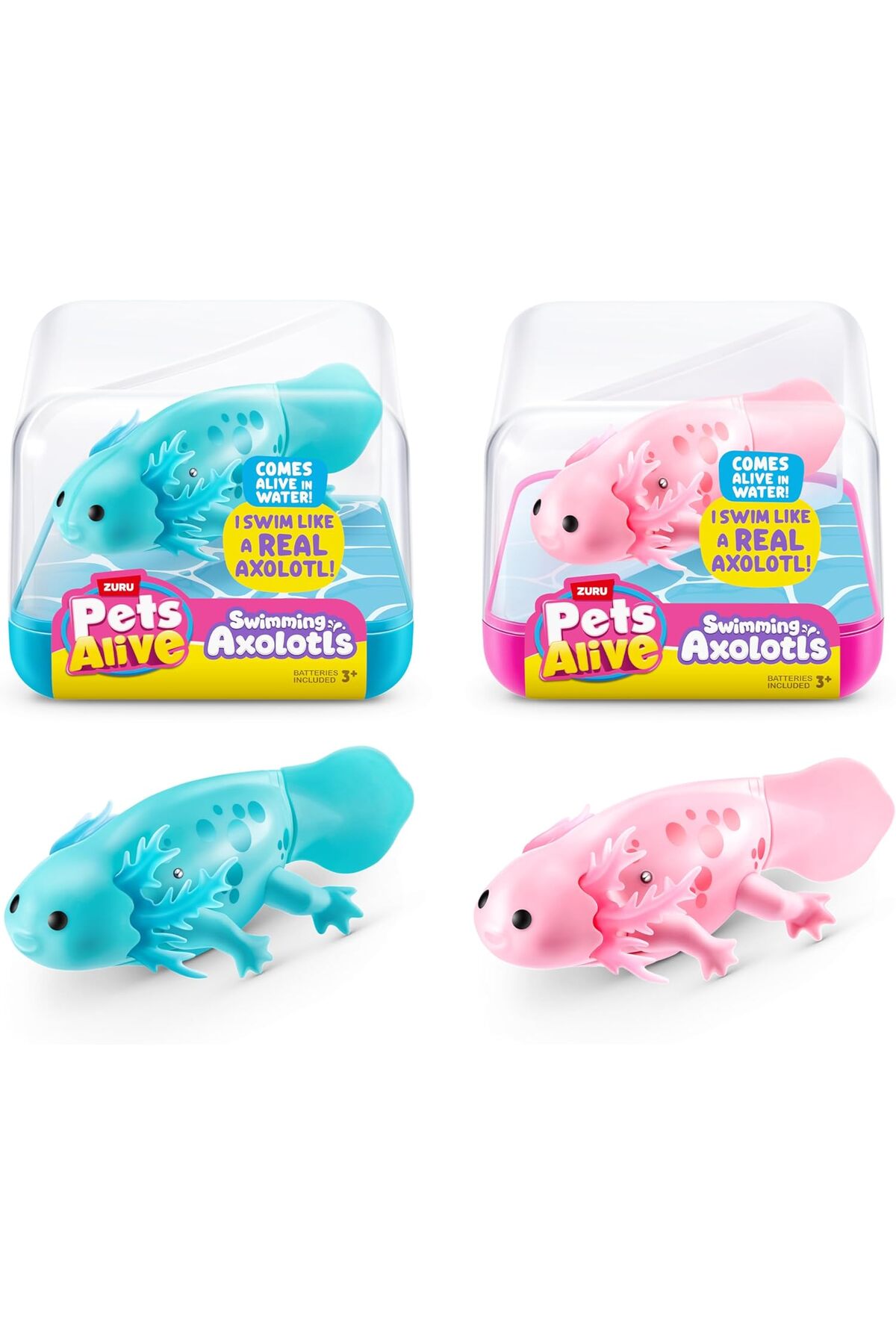 Cici Oyuncak Suda Yüzen Balıklar Pets Alive Yüzme Robo Axolotl (2'li Paket) by ZURU fotoğrafı 7 (önizleme)
