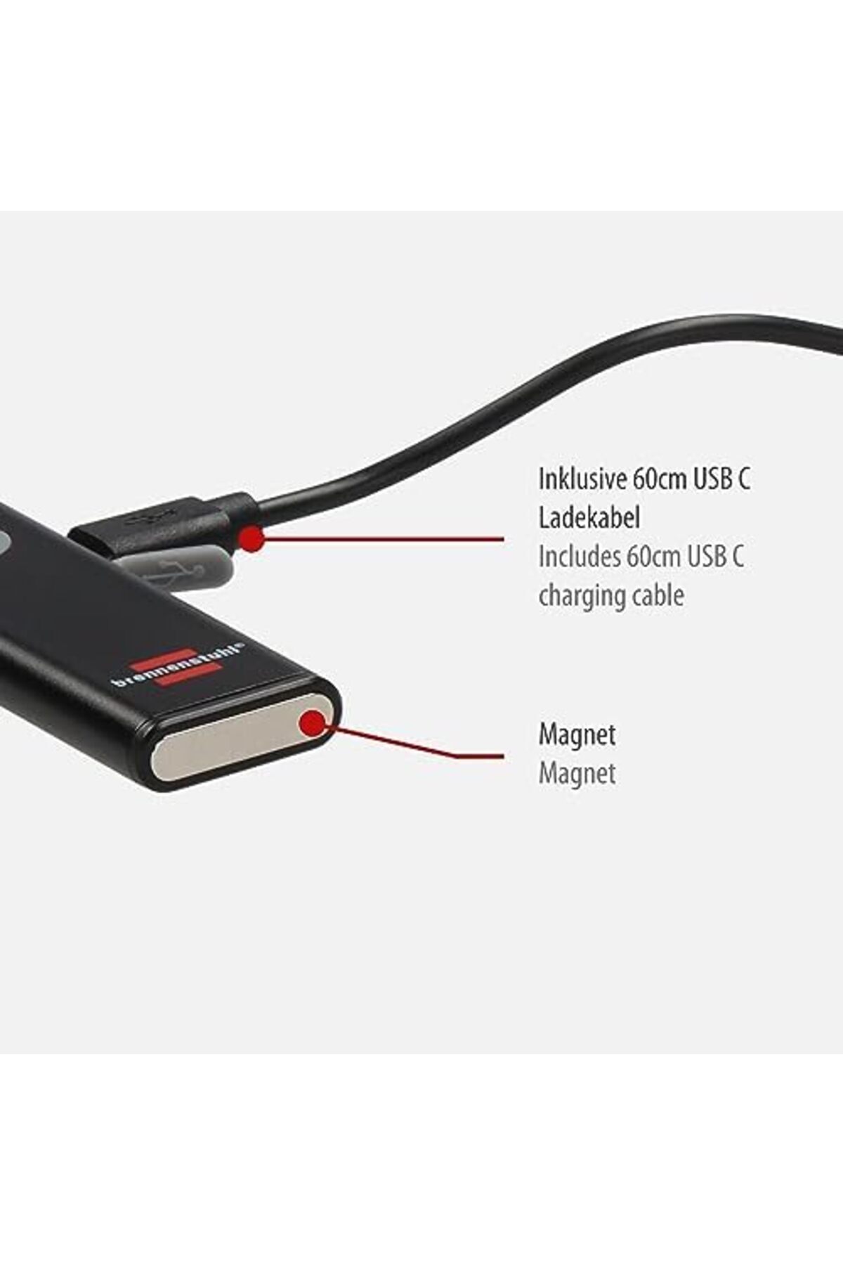 Yıldızan Şarjlı LED Ultra Ince 12 Saat Aydınlatma Süreli 200 Lümen Mıknatıslı El Feneri 1158001