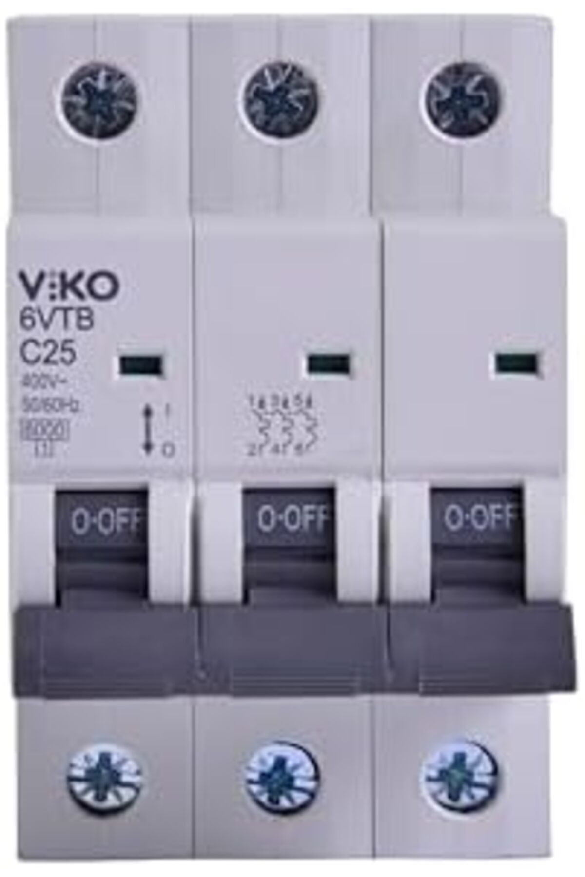 Yıldızan 6VTB-3C25 Otomatik Sigorta 6kA C Tipi 3 Kutup 25A 1158001