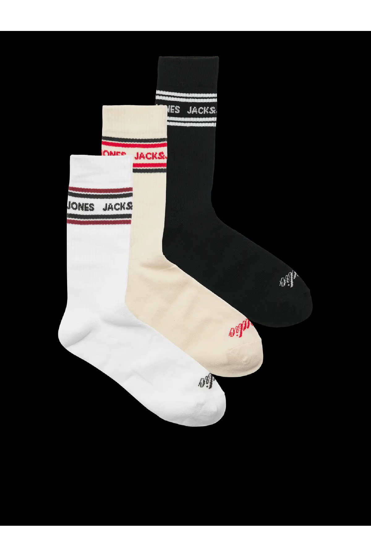 جوراب مردانه بسته ۳ عددی ۱۲۲۸۵۱۶۴ جک اند جونز جوراب Jack & Jones