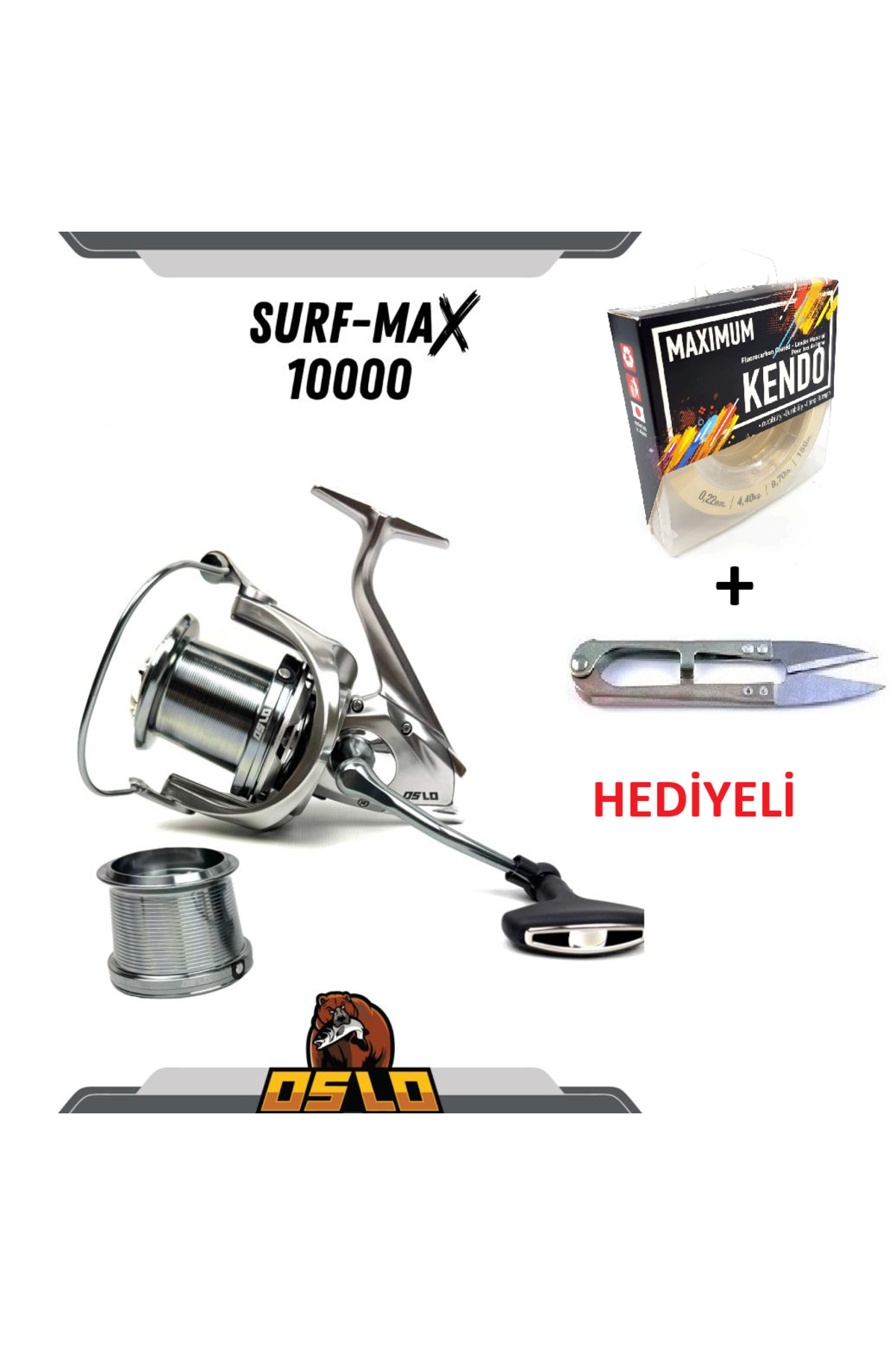 Oslo Surf Max 10000 Surf Misina Sarılı Olta Makinesi (Yedek Kafalı