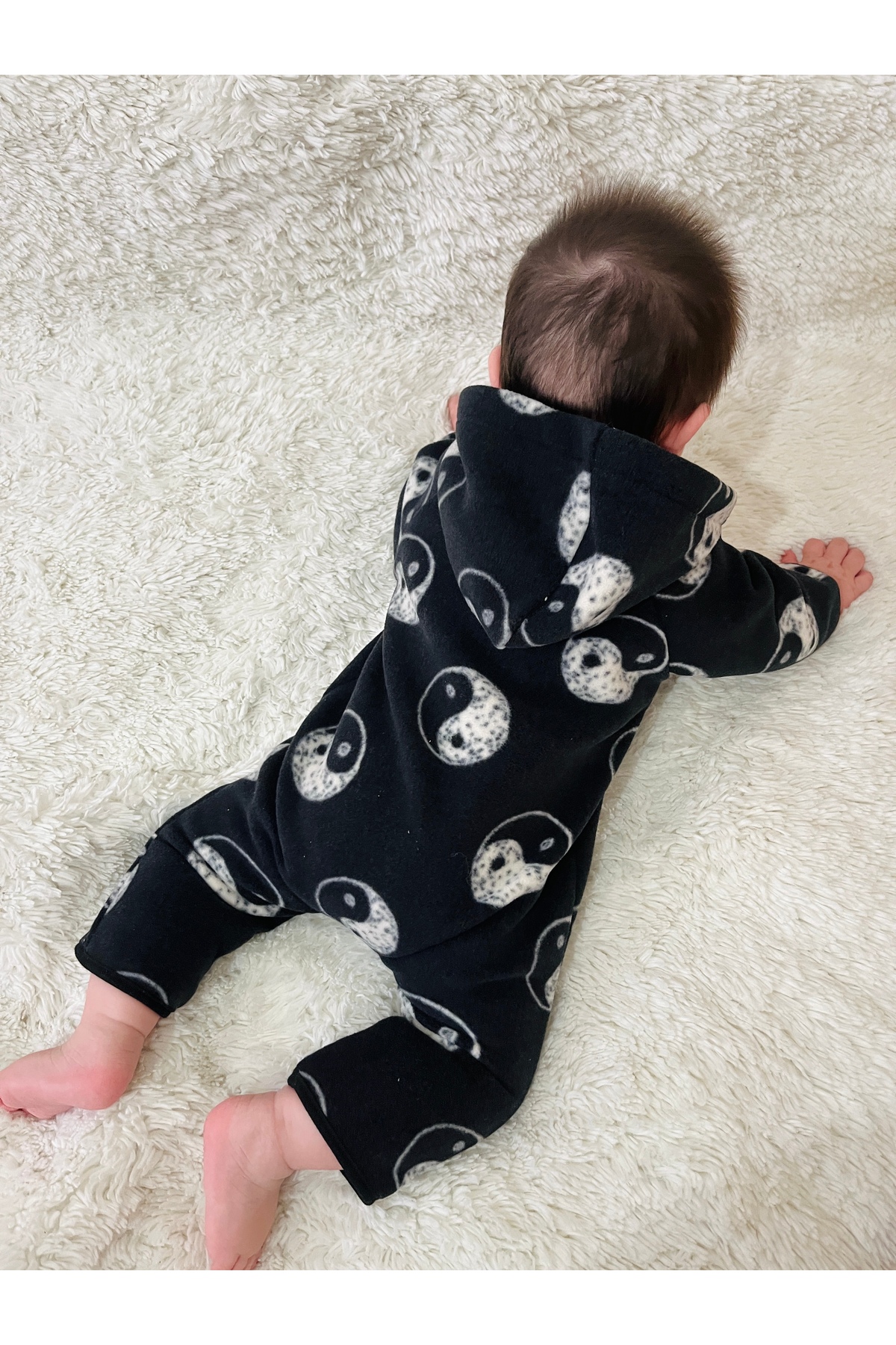 DİVİSTA Unisex Bebek Fermuarlı Tulum Polar Rahat Kumaş fotoğrafı 5 (önizleme)