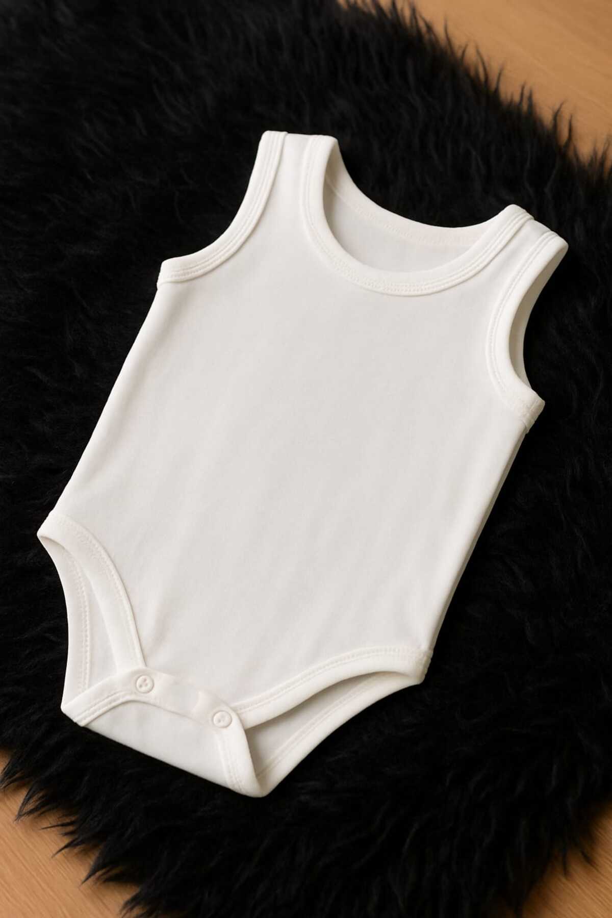 enmodaiçgiyim 3 Adet %100 Pamuklu Kolsuz Bebek Zıbın-1.Kalite,Yumuşak Dokulu Unisex(Kız/Erkek)Çıtçıtlı Atlet Body fotoğrafı 7 (önizleme)