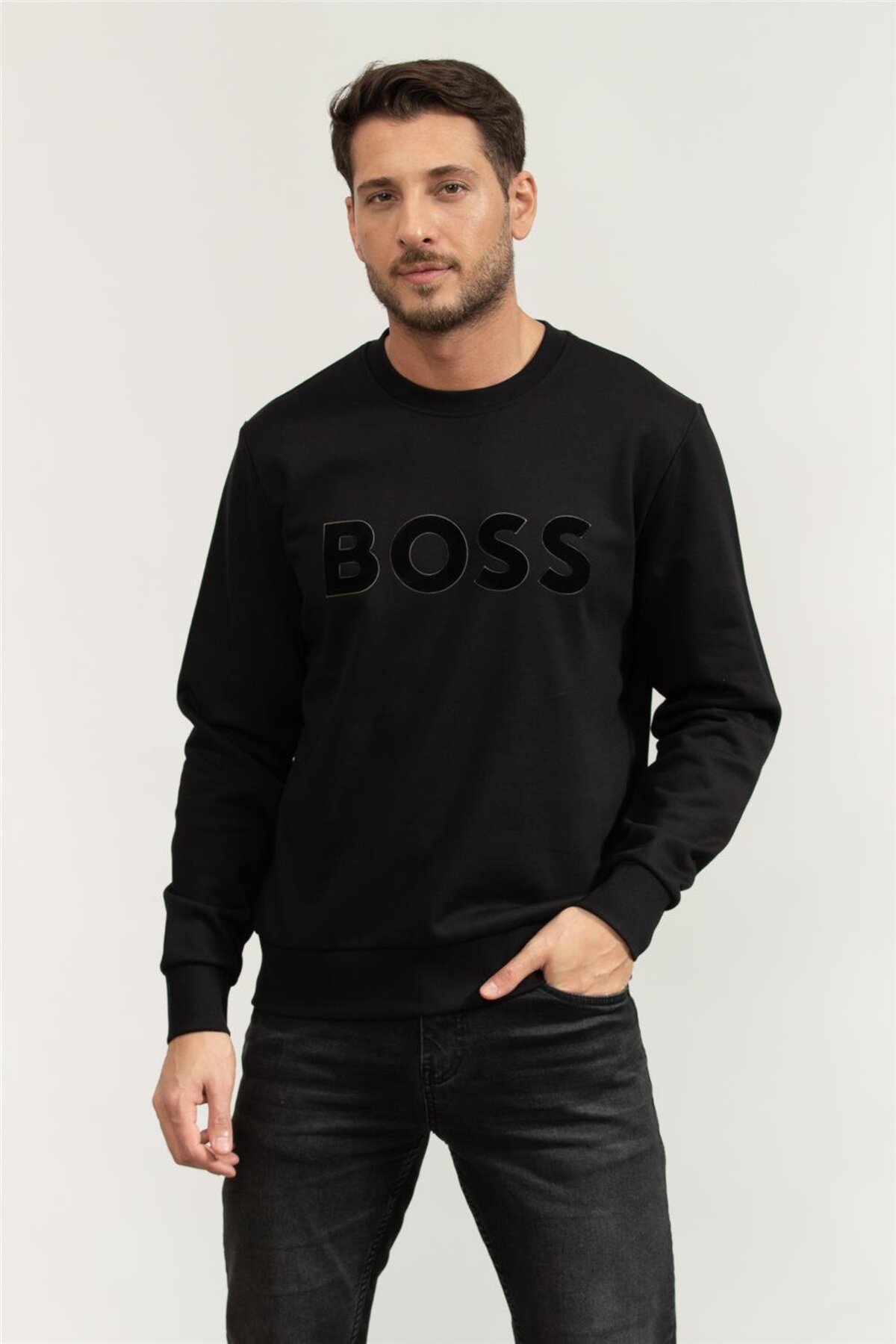 باس سویشرت یقه گرد مردانه