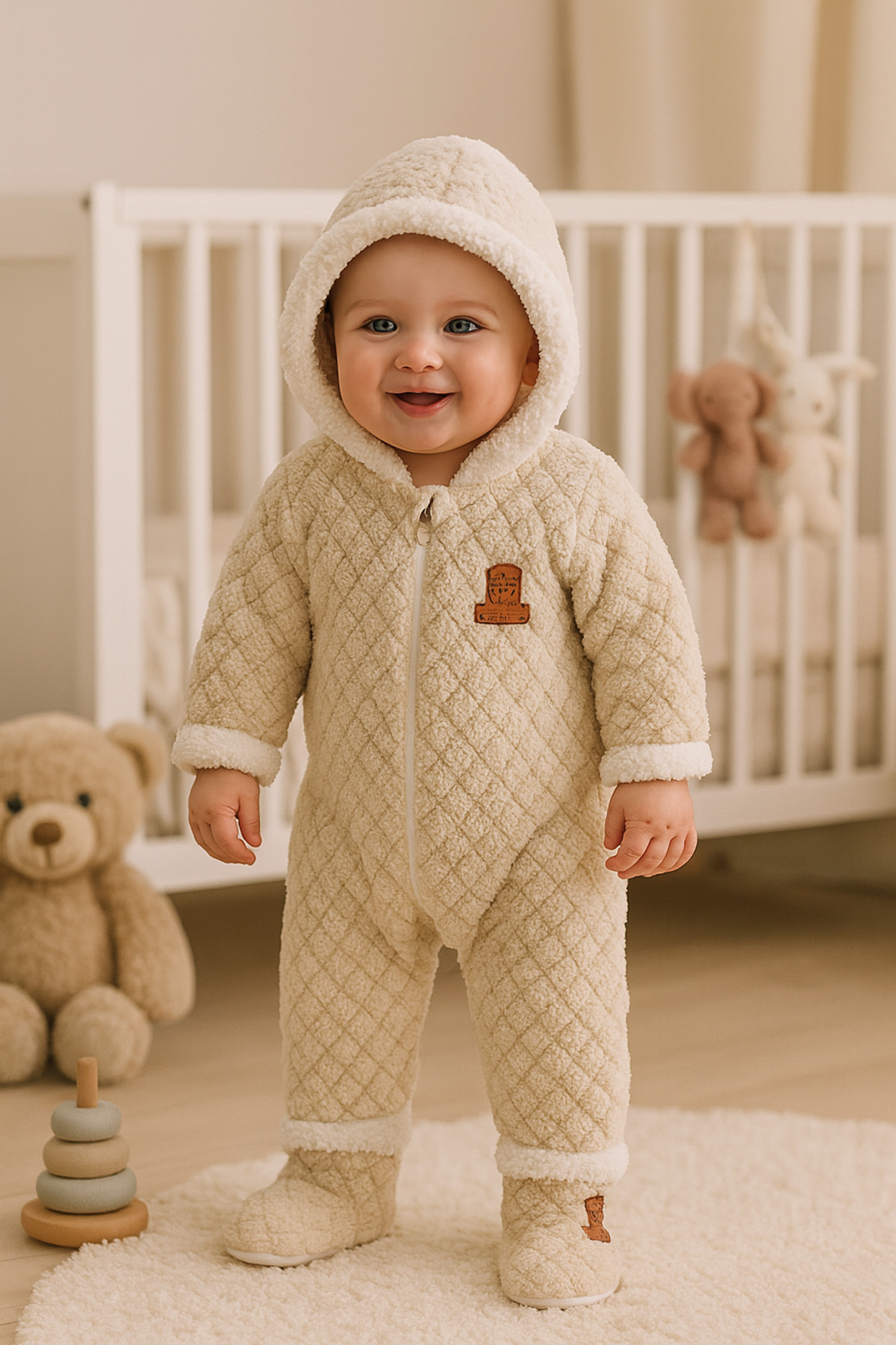 Arin Baby KIZ ERKEK BEBEK UZUN KOLLU BEBEK TULUM VE PANDUF/ WELLSOFT PELUŞ BEBEK TULUM PANDUF TAKIM fotoğrafı 2 (önizleme)