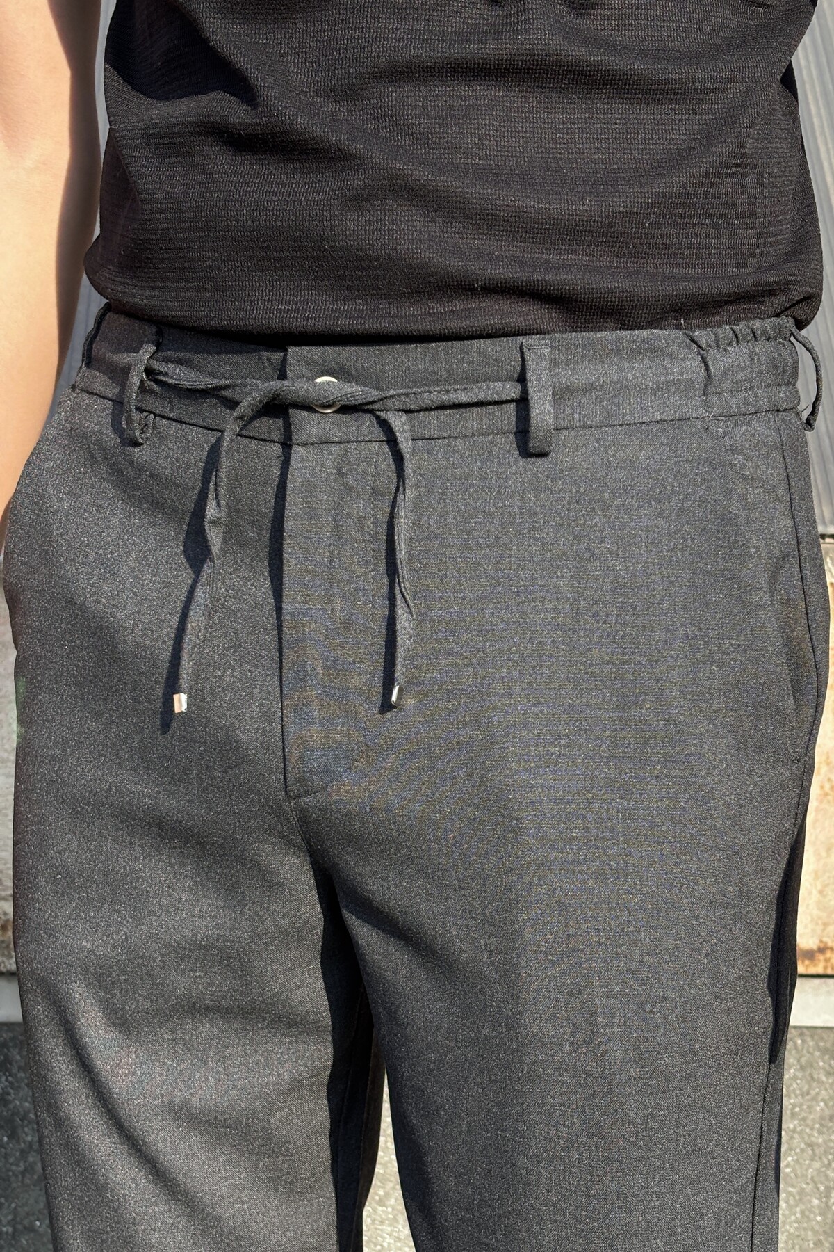 inpool  Erkek, Bel bağcıklı, yandan lastikli, Standart-fit, Old Money Culture Pantolon 25INPMARİO - Görsel 5