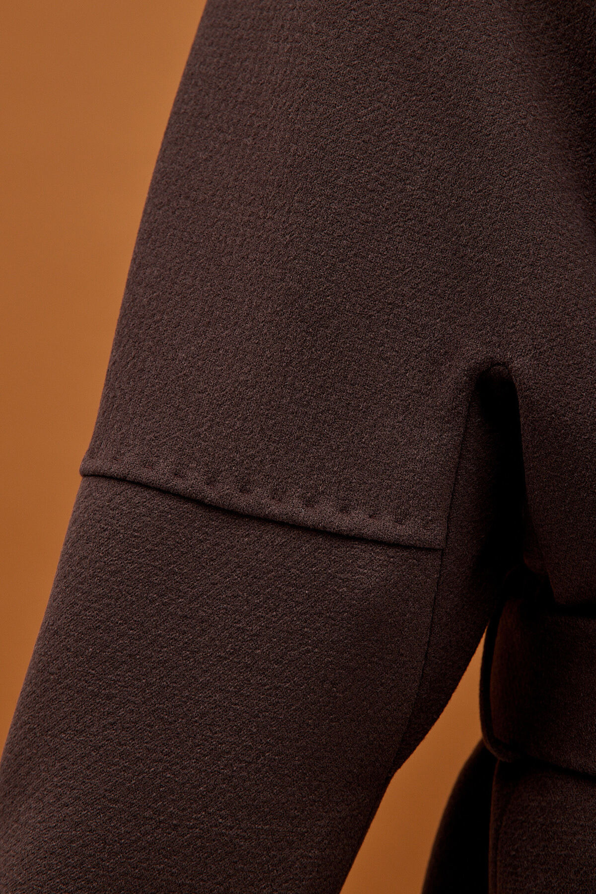 KENT Koyu Kahverengi Modern Oversize Geniş Cepli Palto görsel 5