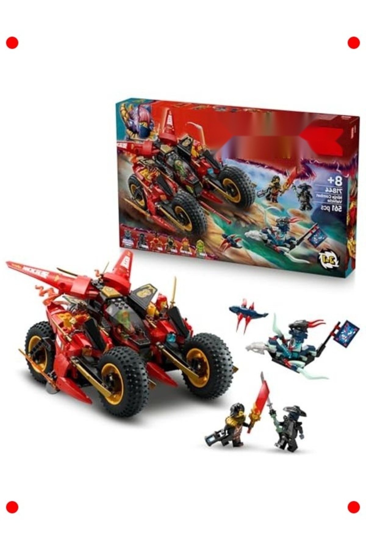 مجموعه خلاقانه ساختنی خودروی نبرد نینجا ۳ در ۱ (۵۶۱ قطعه)