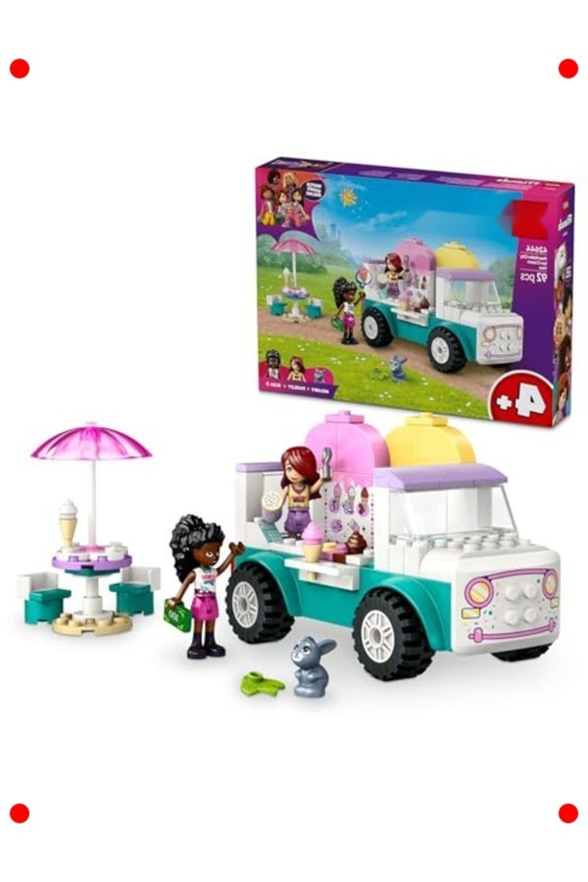 مجموعه ساخت کامیون بستنی - سرگرمی با عروسک‌های کوچک