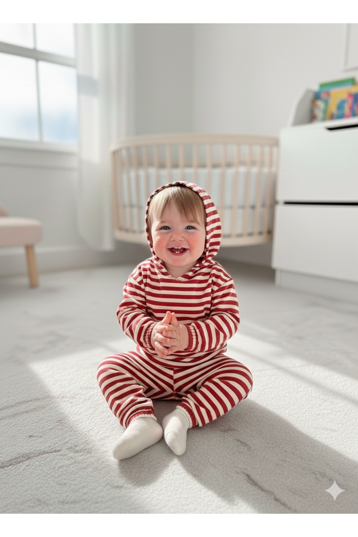 KIRMIZI ÜÇ iPLiK KAPSONLU TAKIM KRES TAKIM