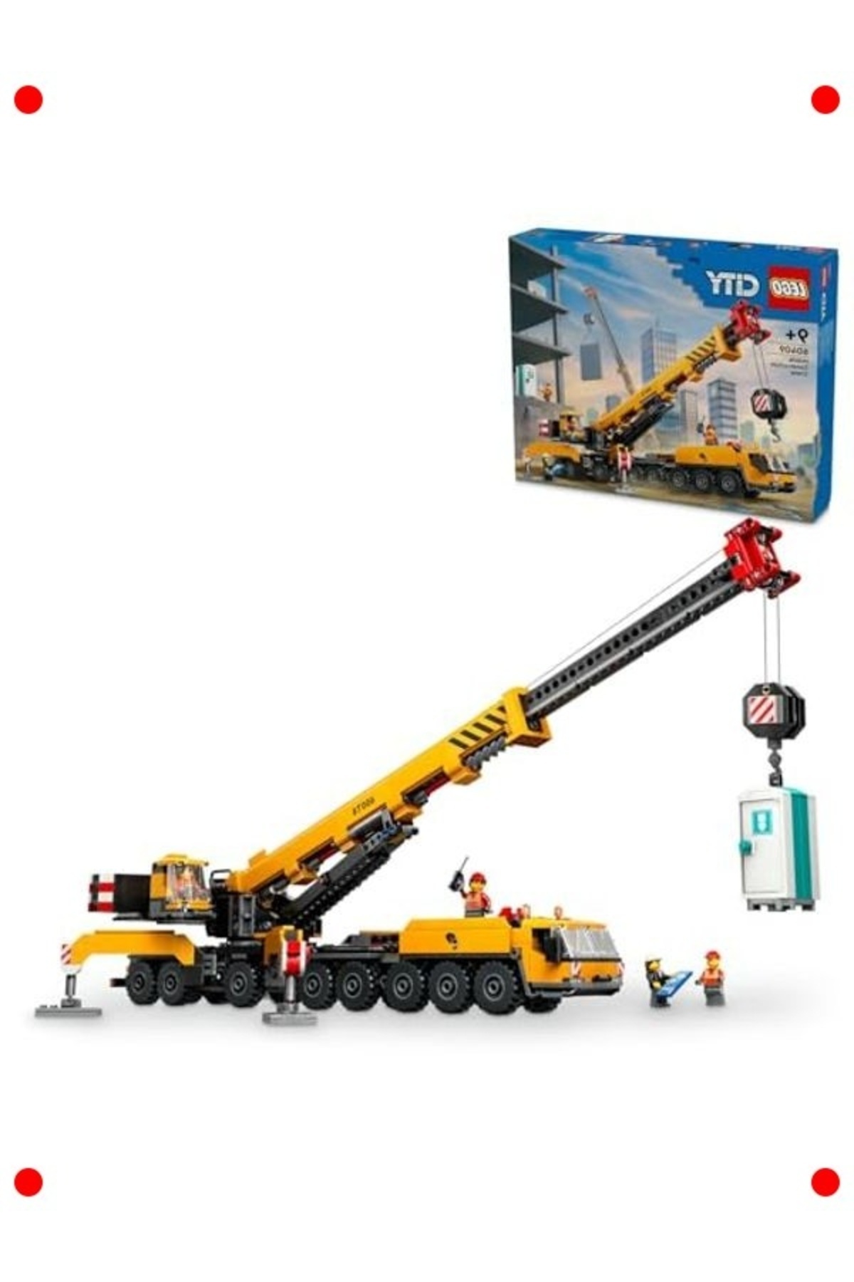 مجموعه ساخت‌وساز جرثقیل ساختمانی سیار زرد (۱۱۱۶ قطعه)