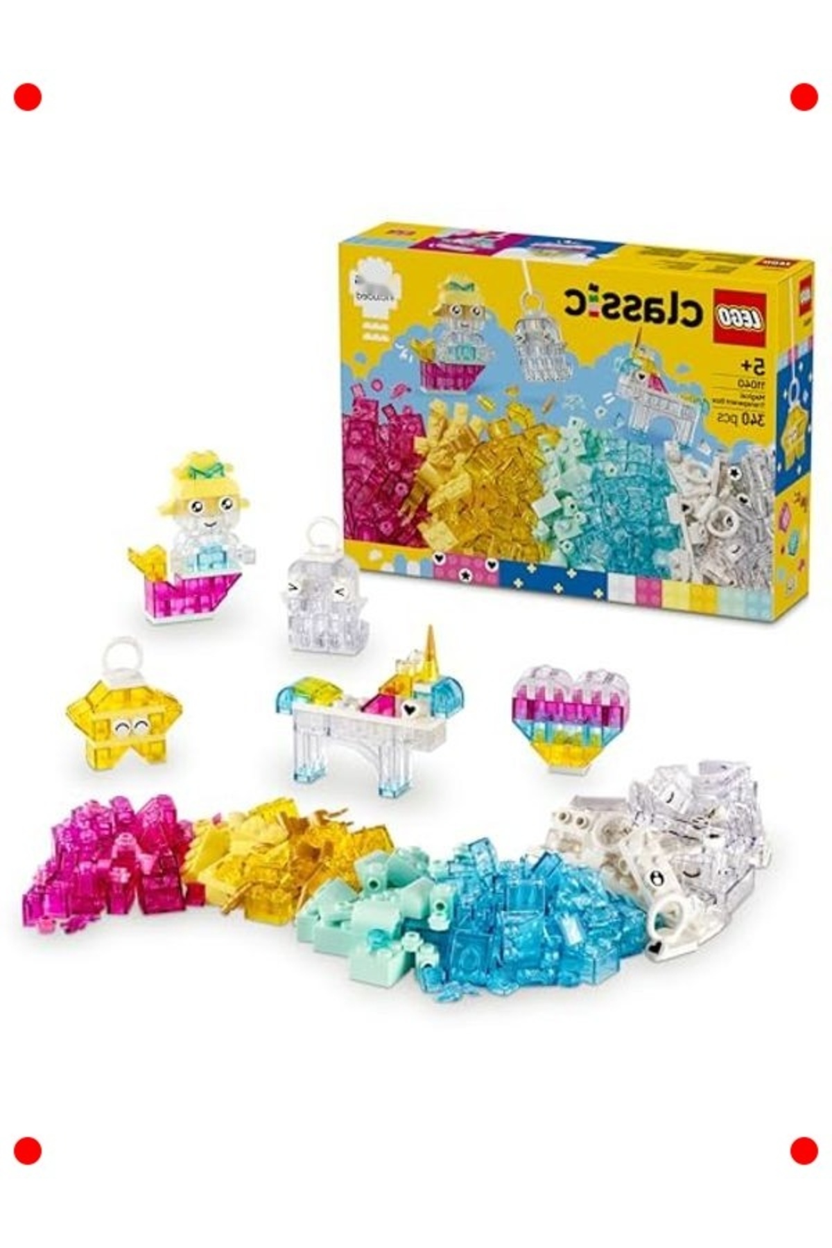 مجموعه ساختنی خلاقانه با جعبه شفاف - ۳۴۰ تکه