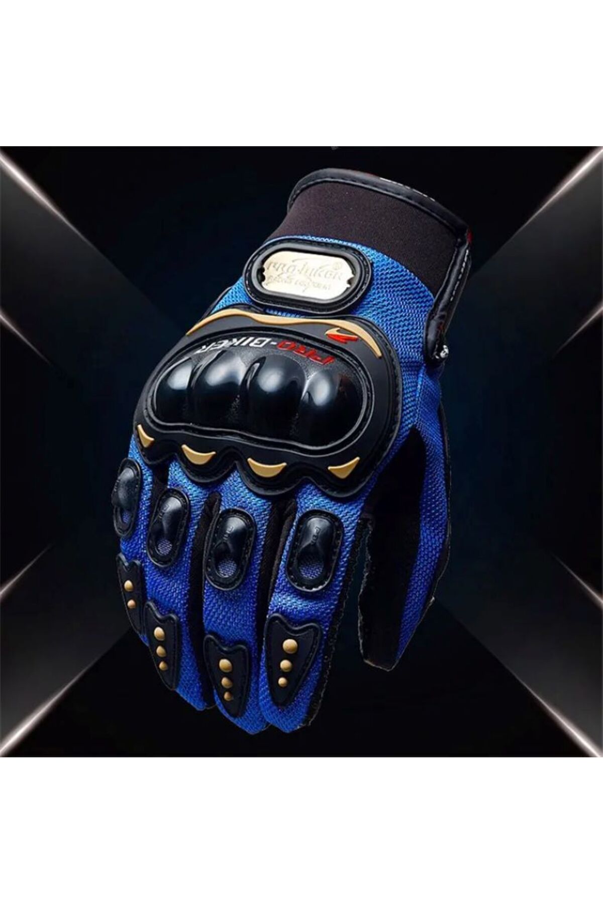 Babe Biker 4 Mevsim Korumalı Eldiven Uzun Mavi C E En13594 Onaylı