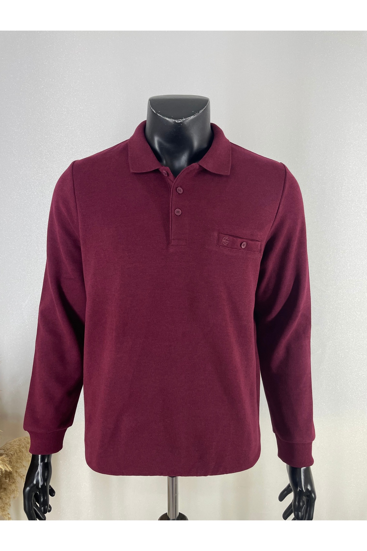 Sadık Collection Erkek Büyük Beden Polo Yaka 7XL 8XL 9XL Beden Kazak 2142/1