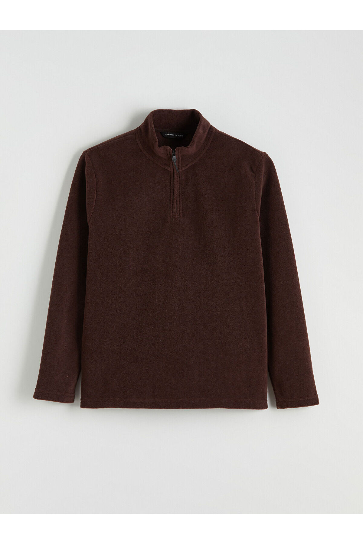 NEVAVM Farkıyla LCWAIKIKI Classic Kahverengi Polar Düz Standart & Regular Erkek Sweatshirt — قهوه‌ای IK-W5OA30Z8-ZNT — تصویر 5 از 7