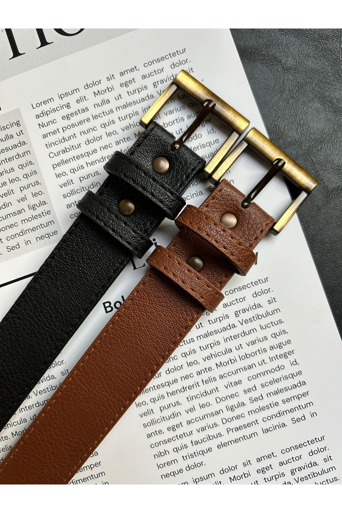 2pcs Lyric Square Patterned Women Antique Antique Buckle Belt Jacket Belt Dress Belt Pants Belt