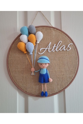 İLAYCA STORE Çocuk Odası Kapı Süsü - Mavi