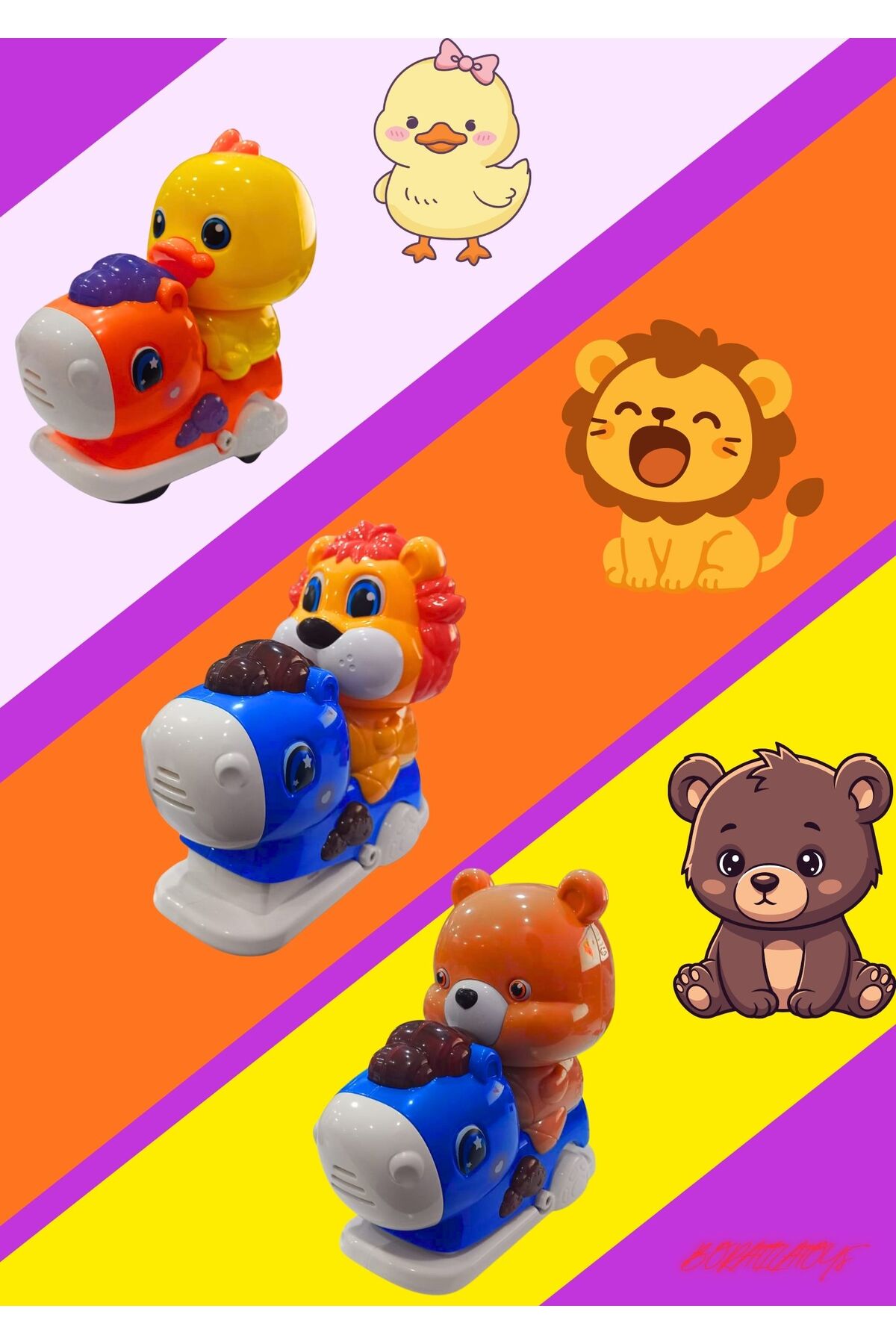 Boratila Toys Işıklı Müzikli Çarp Dön Emeklemeye Yardımcı Sevimli Atlı Karınca Ayıcık Oyuncak fotoğrafı 3 (önizleme)