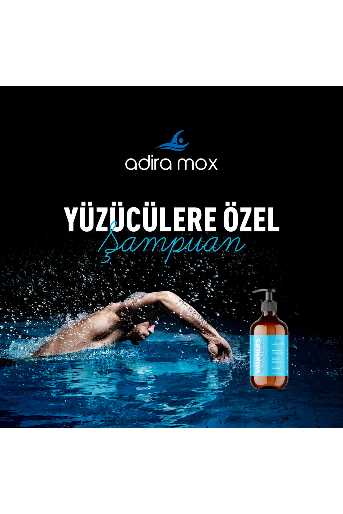 AdiraMox Deniz & Havuz Sonrası Onarıcı Saç Kremi – Keratin, Argan, Gliserin ve B5 Vitaminli 500 ml — 1981 — تصویر 9 از 9