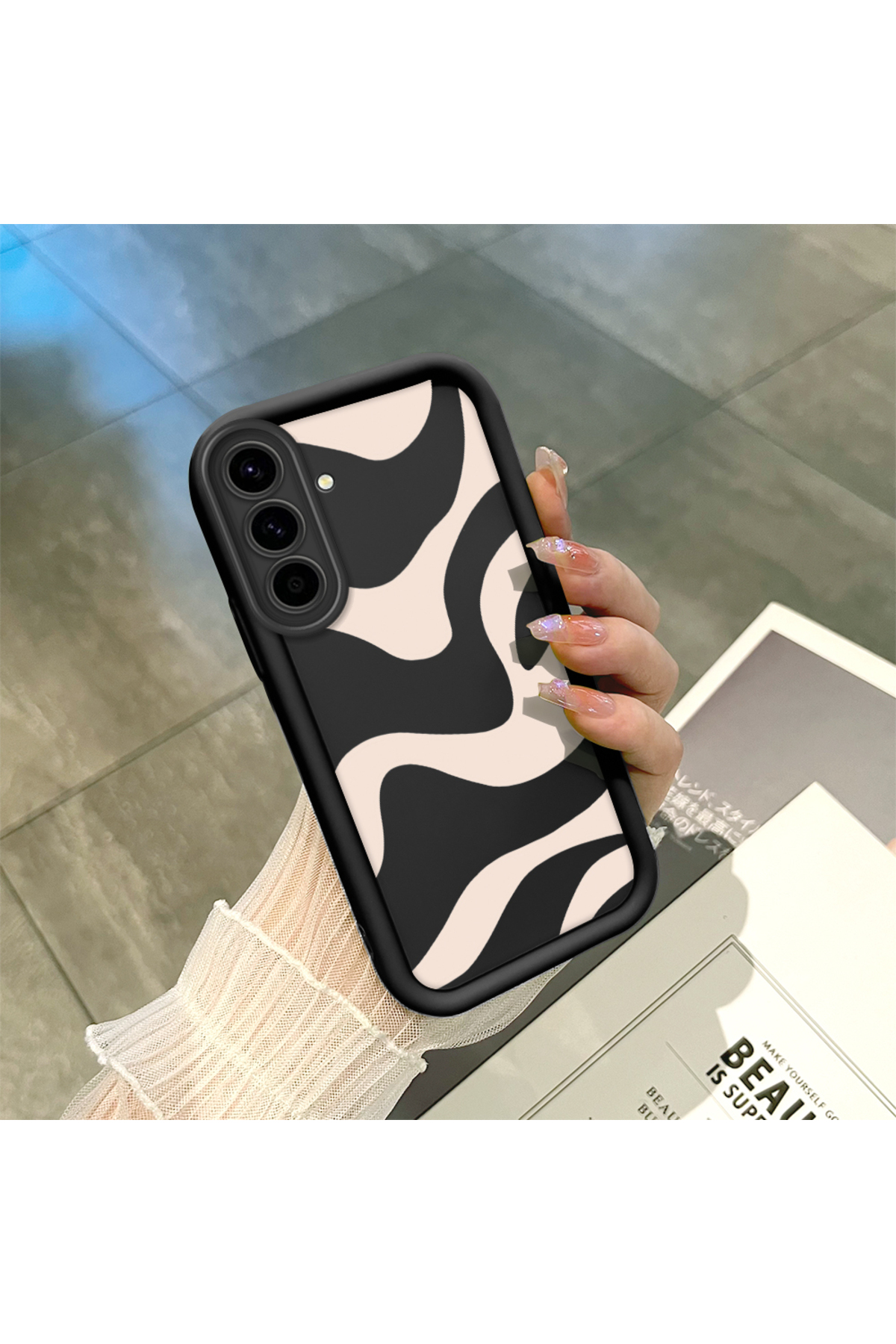 Samsung Galaxy A36 Compatible Lines Anti-fall Simplicity Soft Silicone Phone Case