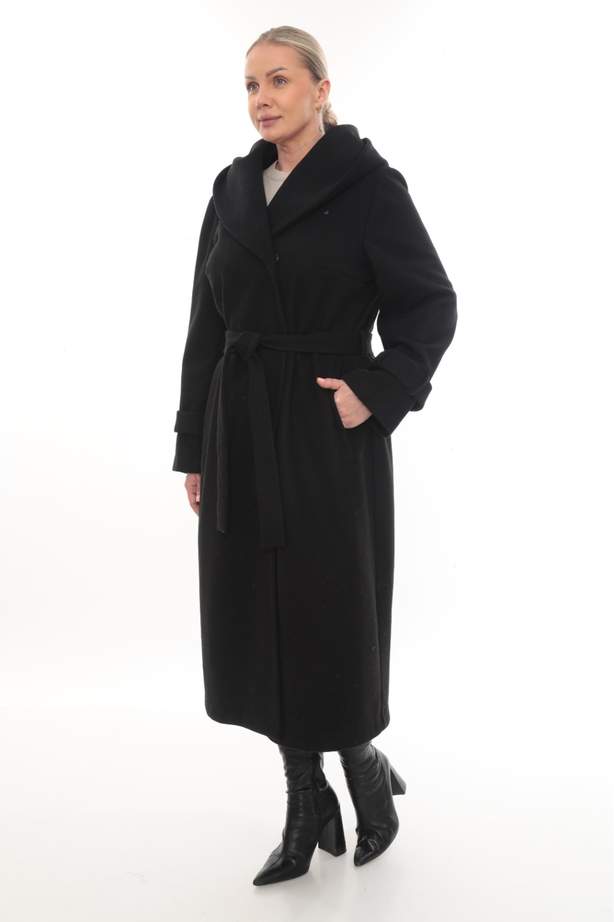 Cristina  büyük beden kase rahat kalıp kaban astarsız - Görsel 2