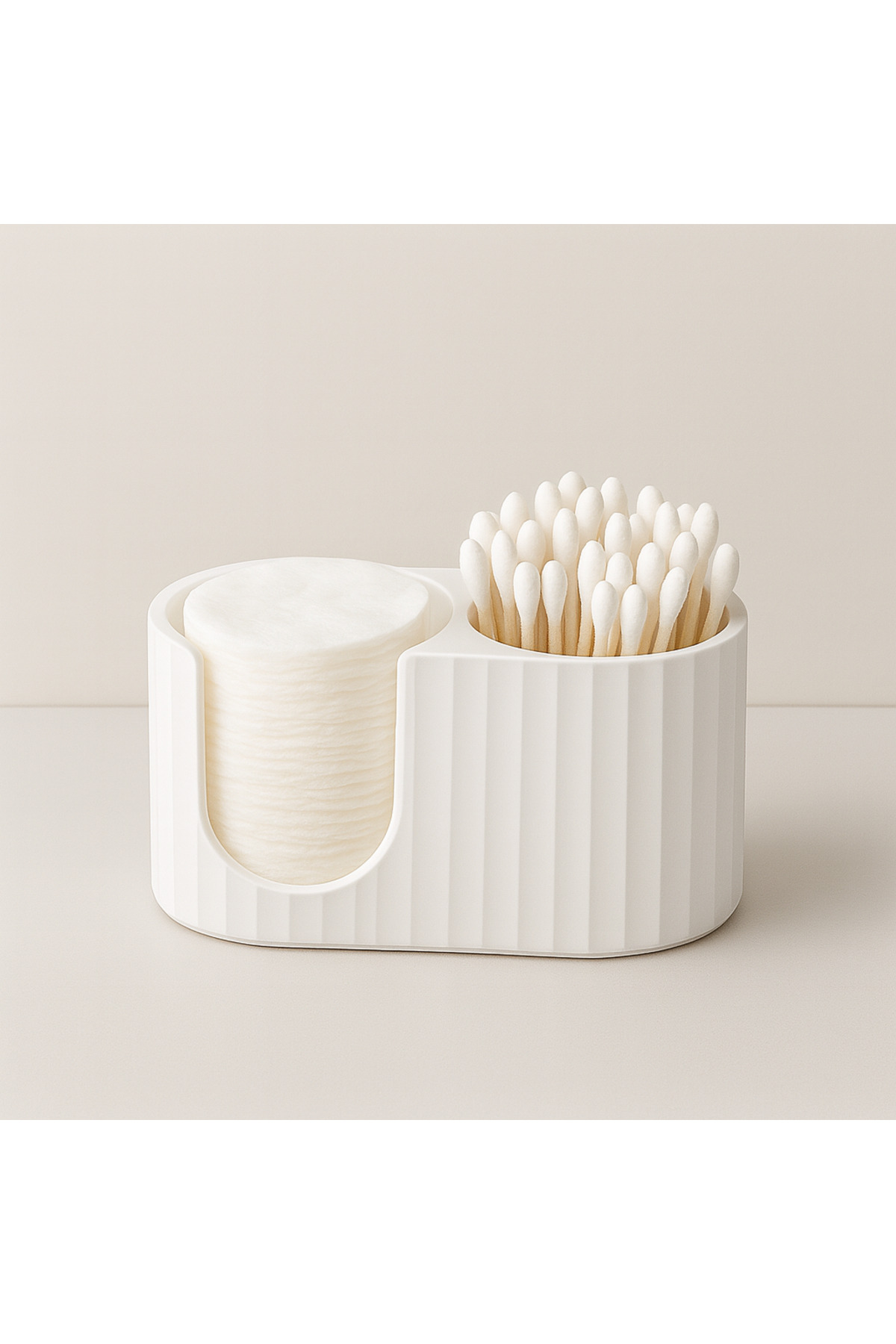 Makeup Removal Cotton & Ear Stick Organizer & Disc Cotton Holder & Ear Stick Holder