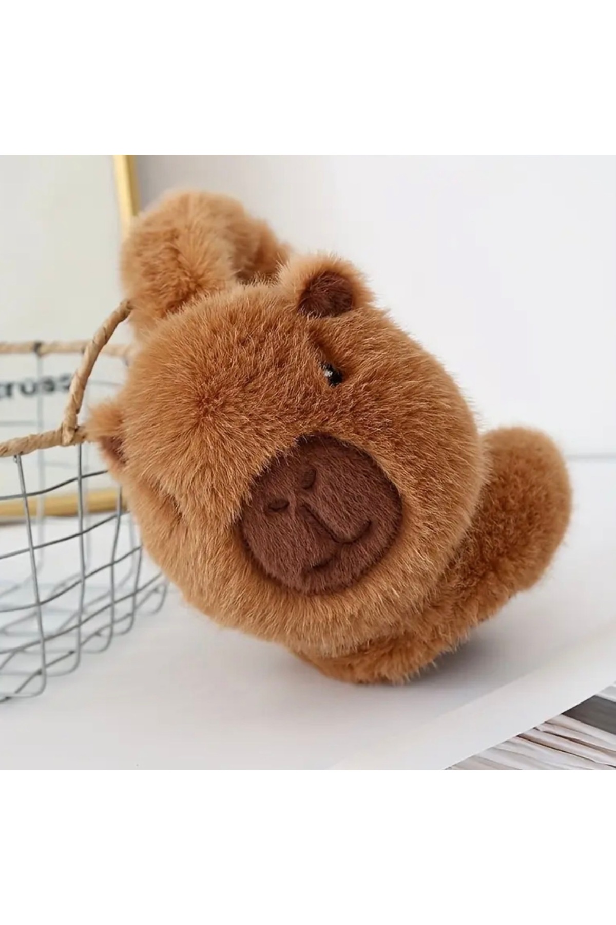 EFA Kapibara Kulak Koruyucu Peluş Kulaklık Kawaii Sevimli Capybara görsel 3