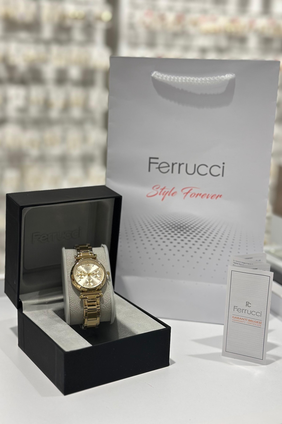 Ferrucci  Çelik Kordon Su Geçirmez Garantili Kadın Kol Saati - Görsel 7