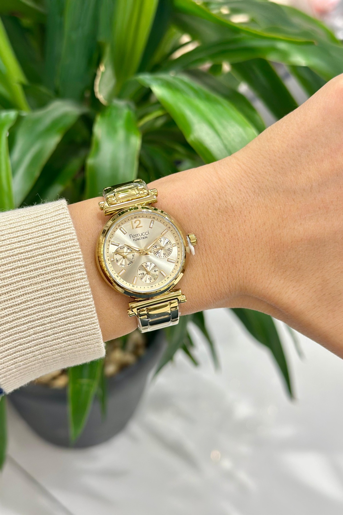 Ferrucci  Çelik Kordon Su Geçirmez Garantili Kadın Kol Saati - Görsel 8