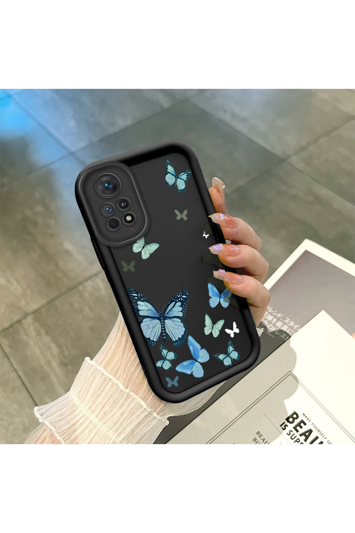 Xiaomi Redmi Note 12 Pro 4G Compatible Colorful Butterfly Anti-fall Soft Silicone Phone Case