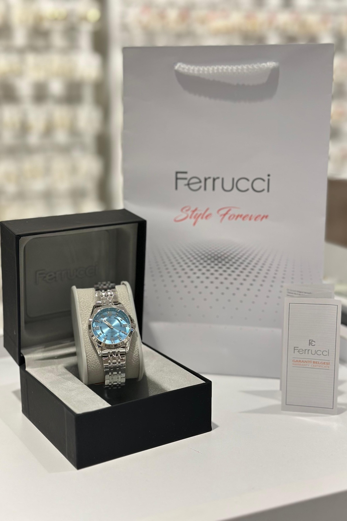 Ferrucci Çelik Kordon Su Geçirmez Garantili Kadın Kol Saati görsel 7