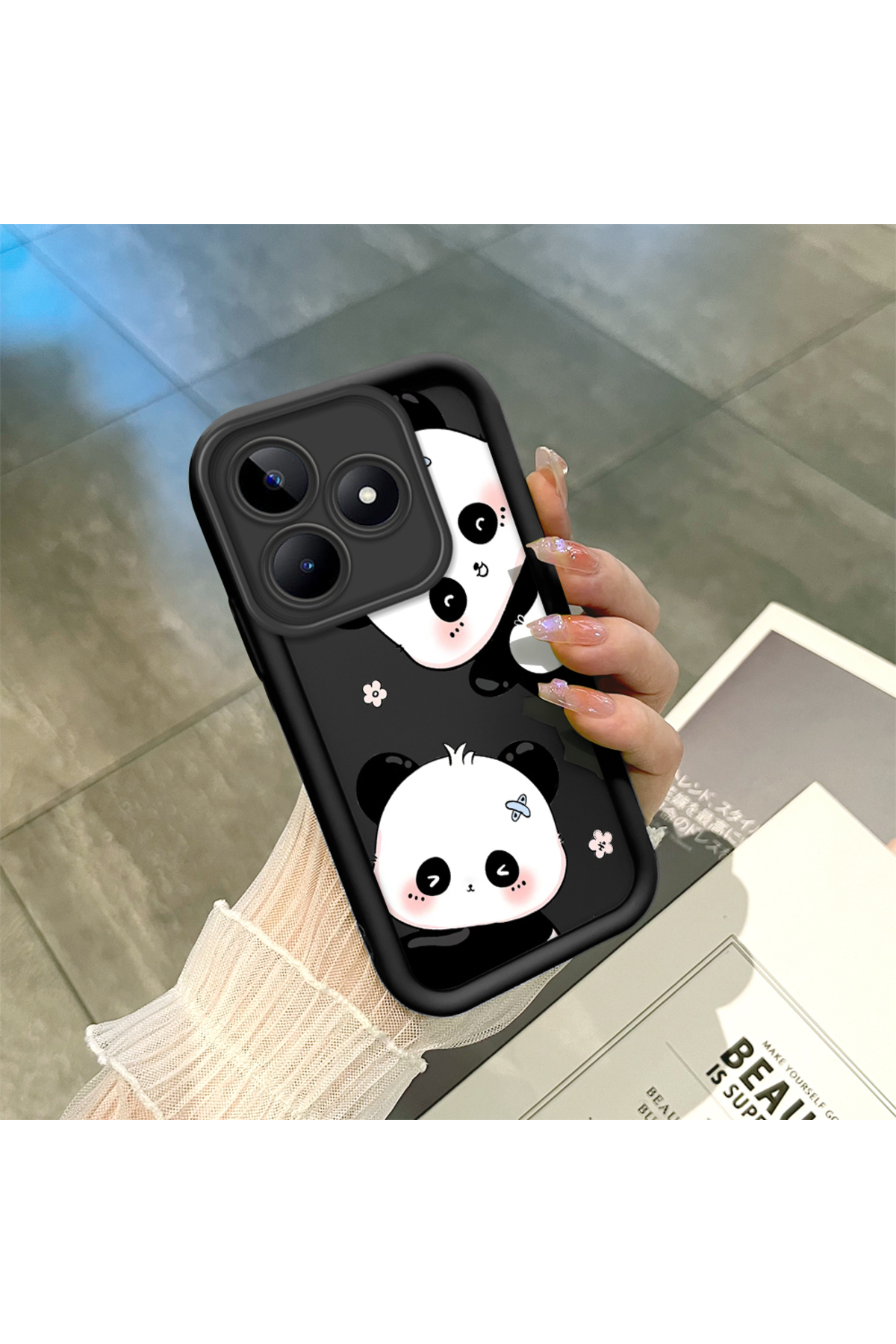 Realme C53 Compatible Panda's Anti-Fall Simplicity Soft Silicone Phone Case