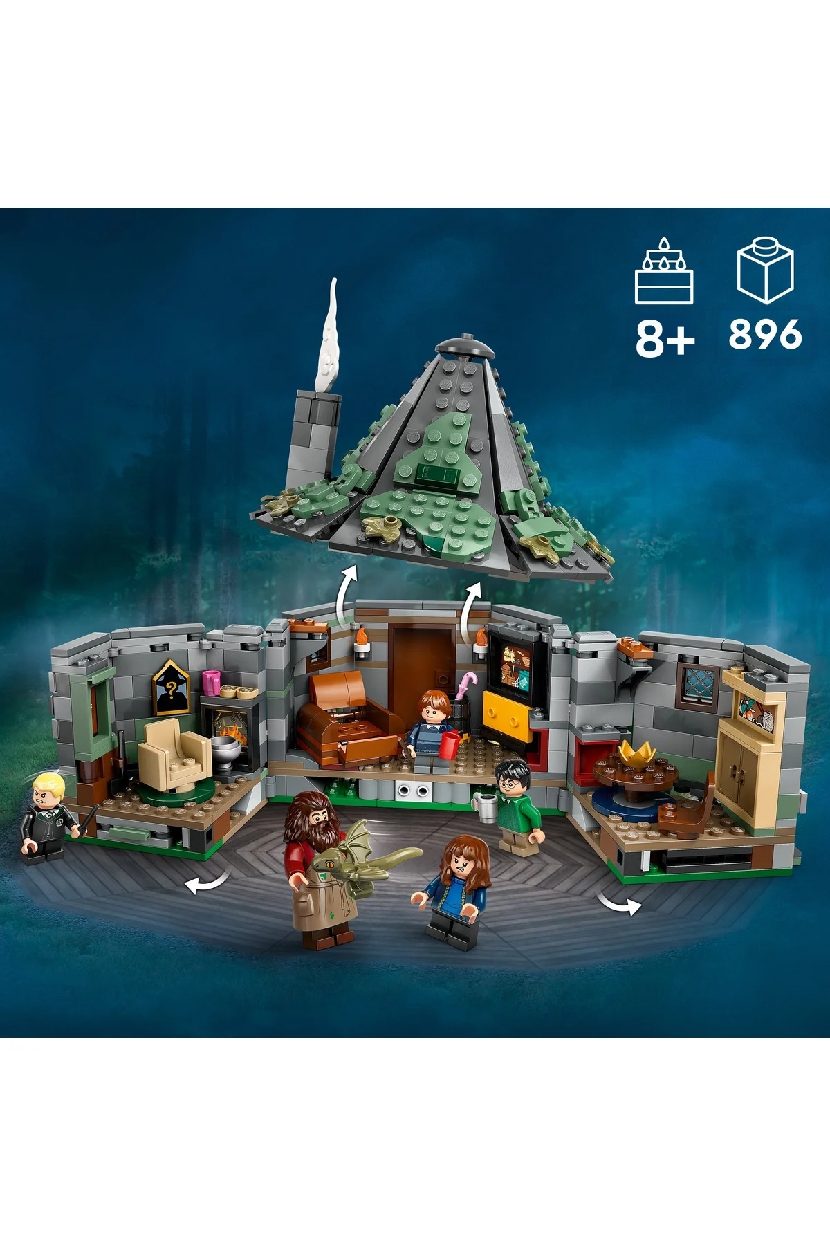 ® هری پاتر™ کلبهٔ هاگرید: بازدیدی غیرمنتظره ۷۶۴۲۸ – برای سنین ۸+ (۸۹۶ قطعه)