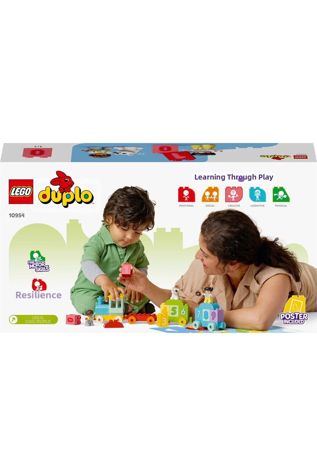 قطار اعداد DUPLO® – آموزش شمارش ۱۰۹۵۴ – مجموعه ساختنی اسباب‌بازی برای نوپاها (۲۳ قطعه)