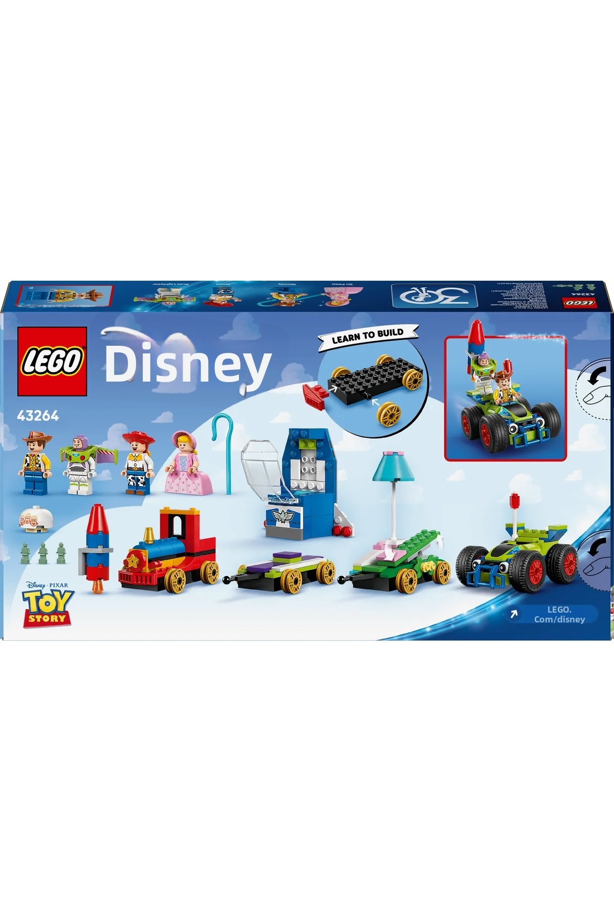 ® ǀ دیزنی و پیکسار قطار جشن داستان اسباب‌بازی و ماشین RC 43264 – مجموعه ساختنی اسباب‌بازی ۴+ (۲۰۶ قطعه)