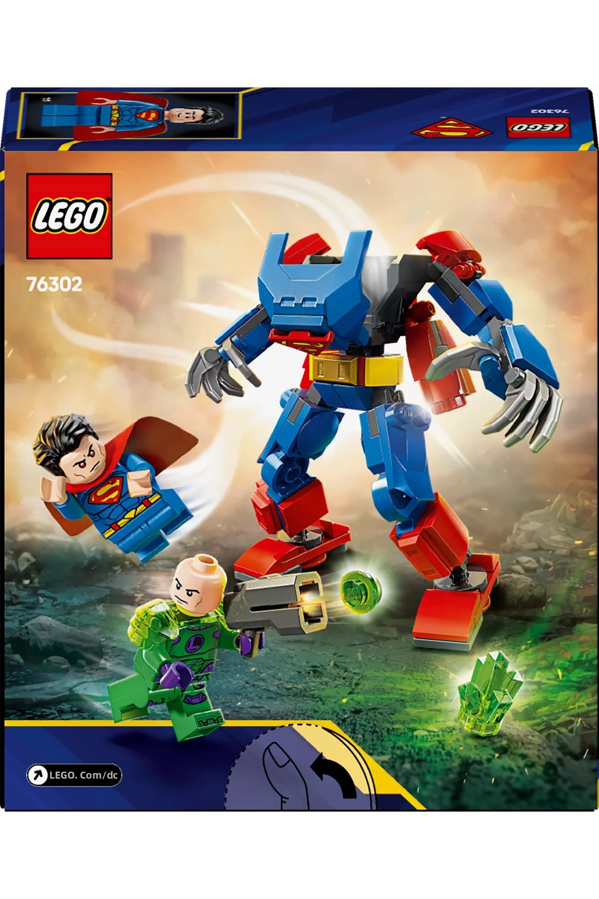 ® دی‌سی بتمن ™ سوپرمن ™ ربات در برابر لکس لوثر ™ ۷۶۳۰۲ – مجموعه ساختنی اسباب‌بازی ۶+ (۱۲۰ قطعه)